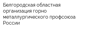Белгородская областная организация горно-металлургического профсоюза России