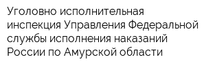 Уголовно-исполнительная инспекция Управления Федеральной службы исполнения наказаний России по Амурской области