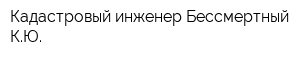 Кадастровый инженер Бессмертный КЮ