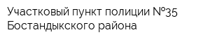 Участковый пункт полиции  35 Бостандыкского района
