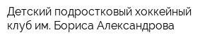 Детский подростковый хоккейный клуб им Бориса Александрова