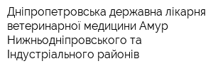 Дніпропетровська державна лікарня ветеринарної медицини Амур-Нижньодніпровського та Індустріального районів