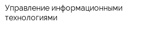 Управление информационными технологиями