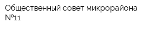 Общественный совет микрорайона  11