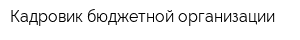 Кадровик бюджетной организации