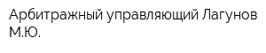Арбитражный управляющий Лагунов МЮ