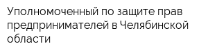 Уполномоченный по защите прав предпринимателей в Челябинской области