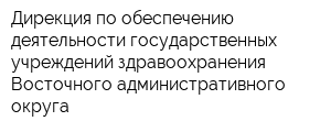 Дирекция по обеспечению деятельности государственных учреждений здравоохранения Восточного административного округа