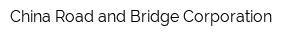 Сhina Road and Bridge Corporation