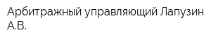 Арбитражный управляющий Лапузин АВ