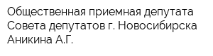 Общественная приемная депутата Совета депутатов г Новосибирска Аникина АГ
