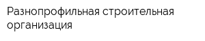 Разнопрофильная строительная организация