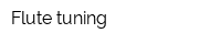 Flute tuning