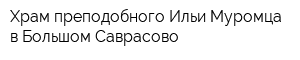 Храм преподобного Ильи Муромца в Большом Саврасово