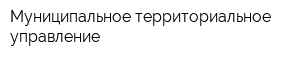 Муниципальное территориальное управление