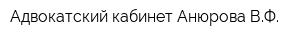 Адвокатский кабинет Анюрова ВФ