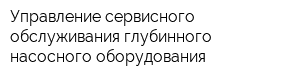 Управление сервисного обслуживания глубинного насосного оборудования