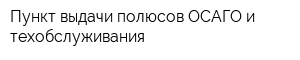 Пункт выдачи полюсов ОСАГО и техобслуживания