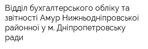 Відділ бухгалтерського обліку та звітності Амур-Нижньодніпровської районної у м Дніпропетровську ради