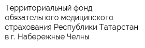 Территориальный фонд обязательного медицинского страхования Республики Татарстан в г Набережные Челны