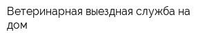 Ветеринарная выездная служба на дом