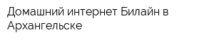 Домашний интернет Билайн в Архангельске