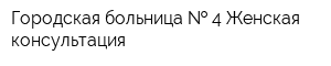 Городская больница   4 Женская консультация