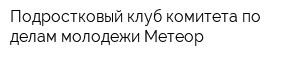 Подростковый клуб комитета по делам молодежи Метеор