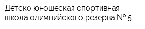 Детско-юношеская спортивная школа олимпийского резерва   5