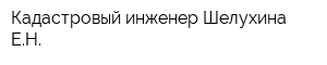 Кадастровый инженер Шелухина ЕН