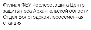 Филиал ФБУ Рослесозащита Центр защиты леса Архангельской области Отдел Вологодская лесосеменная станция