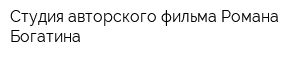 Студия авторского фильма Романа Богатина