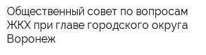 Общественный совет по вопросам ЖКХ при главе городского округа Воронеж