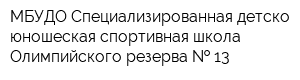 МБУДО Специализированная детско-юношеская спортивная школа Олимпийского резерва   13