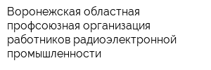 Воронежская областная профсоюзная организация работников радиоэлектронной промышленности