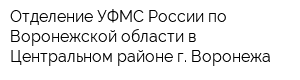 Отделение УФМС России по Воронежской области в Центральном районе г Воронежа