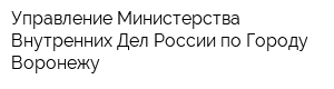 Управление Министерства Внутренних Дел России по Городу Воронежу