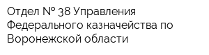 Отдел   38 Управления Федерального казначейства по Воронежской области