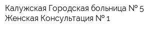 Калужская Городская больница   5 Женская Консультация   1
