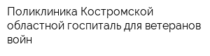 Поликлиника Костромской областной госпиталь для ветеранов войн