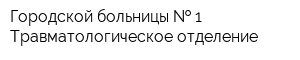 Городской больницы   1 Травматологическое отделение