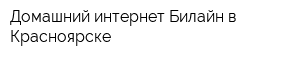 Домашний интернет Билайн в Красноярске