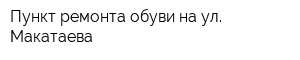 Пункт ремонта обуви на ул Макатаева