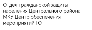 Отдел гражданской защиты населения Центрального района МКУ Центр обеспечения мероприятий ГО