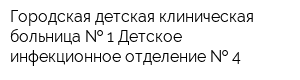 Городская детская клиническая больница   1 Детское инфекционное отделение   4