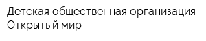 Детская общественная организация Открытый мир
