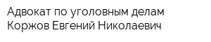 Адвокат по уголовным делам Коржов Евгений Николаевич