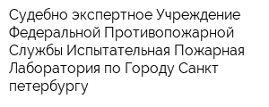 Судебно-экспертное Учреждение Федеральной Противопожарной Службы Испытательная Пожарная Лаборатория по Городу Санкт-петербургу