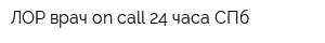 ЛОР врач on-call 24 часа СПб