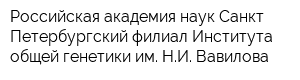 Российская академия наук Санкт-Петербургский филиал Института общей генетики им НИ Вавилова